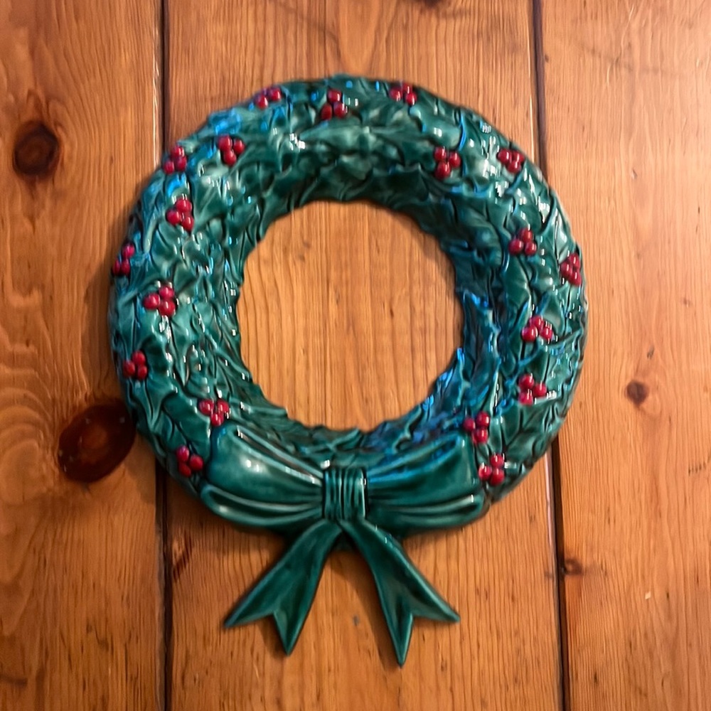 Vintage ceramic Christmas wreath